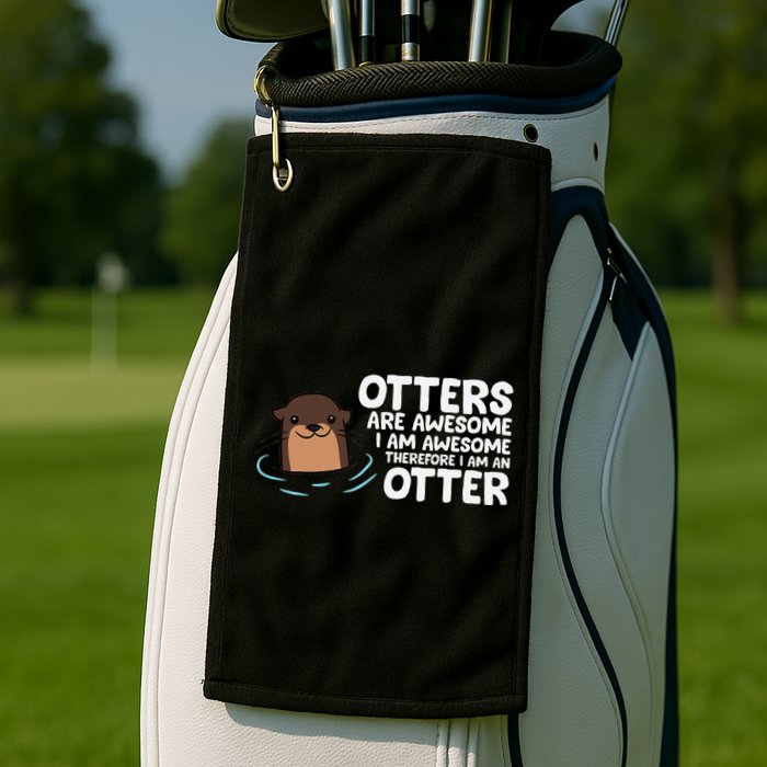 Otters Are Awesome IM Awesome Therefore I Am An Otter Golf Towel