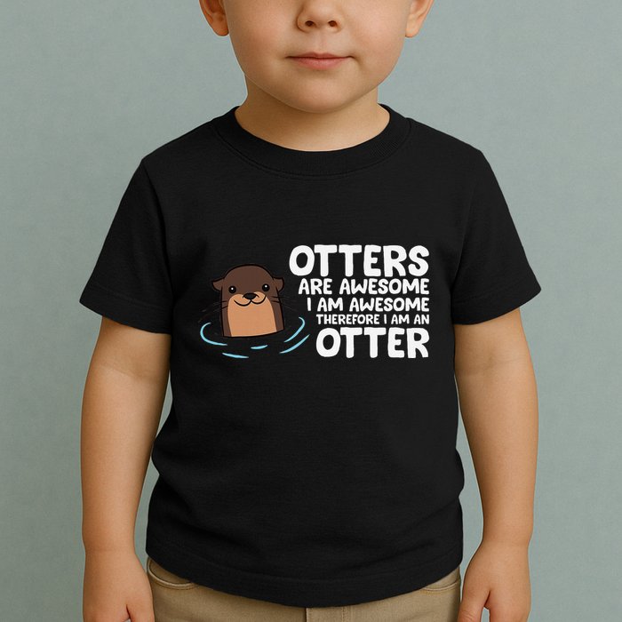 Otters Are Awesome IM Awesome Therefore I Am An Otter Toddler T-Shirt