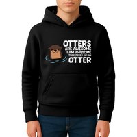 Otters Are Awesome IM Awesome Therefore I Am An Otter Kids Hoodie