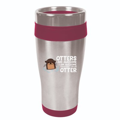 Otters Are Awesome IM Awesome Therefore I Am An Otter 16oz Travel Tumbler