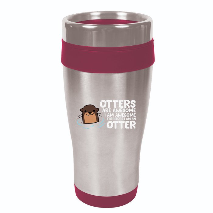 Otters Are Awesome IM Awesome Therefore I Am An Otter 16oz Travel Tumbler
