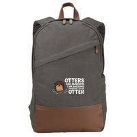 Otters Are Awesome IM Awesome Therefore I Am An Otter Cotton Canvas Backpack