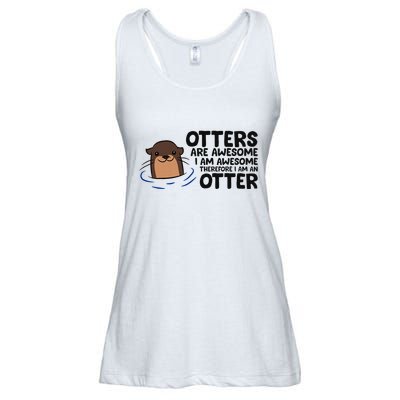 Otters Are Awesome. IM Awesome Therefore IM An Otter Ladies Essential Flowy Tank