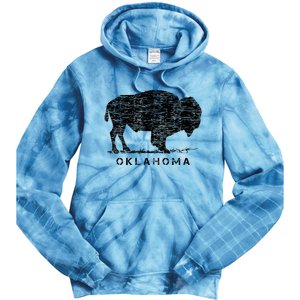 Oklahoma And American Buffalo Bison Tie Dye Hoodie