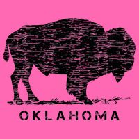 Oklahoma And American Buffalo Bison Stripe Pom Pom Beanie