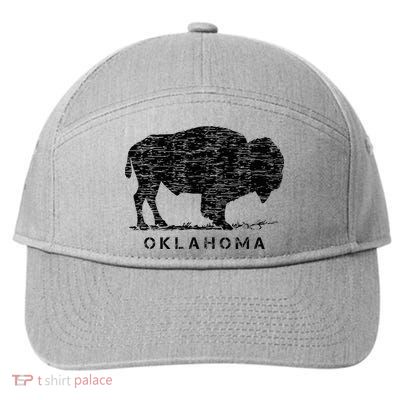 Oklahoma And American Buffalo Bison 7-Panel Snapback Hat