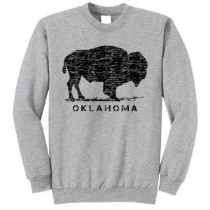 Oklahoma And American Buffalo Bison Tall Sweatshirt