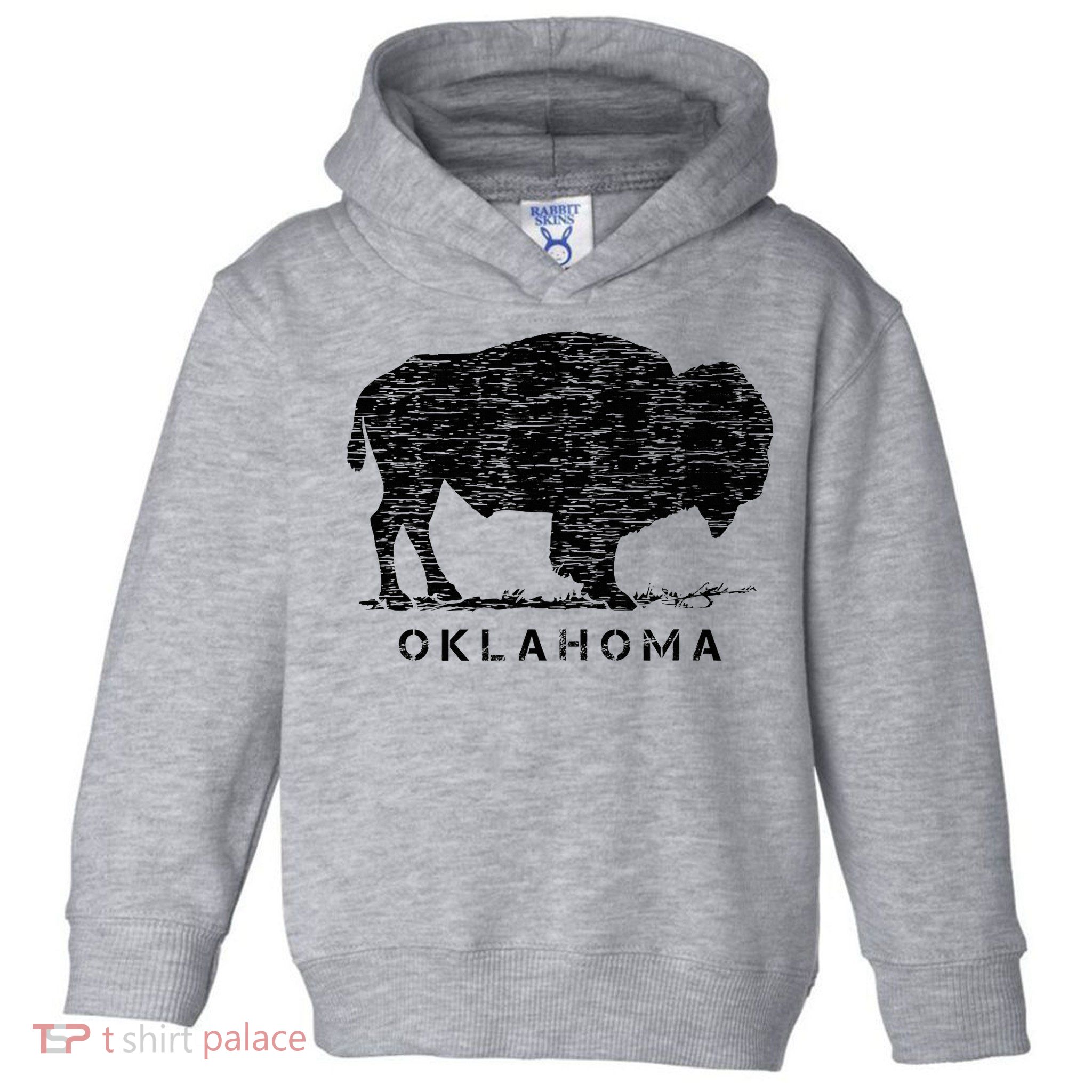 Oklahoma And American Buffalo Bison Toddler Hoodie