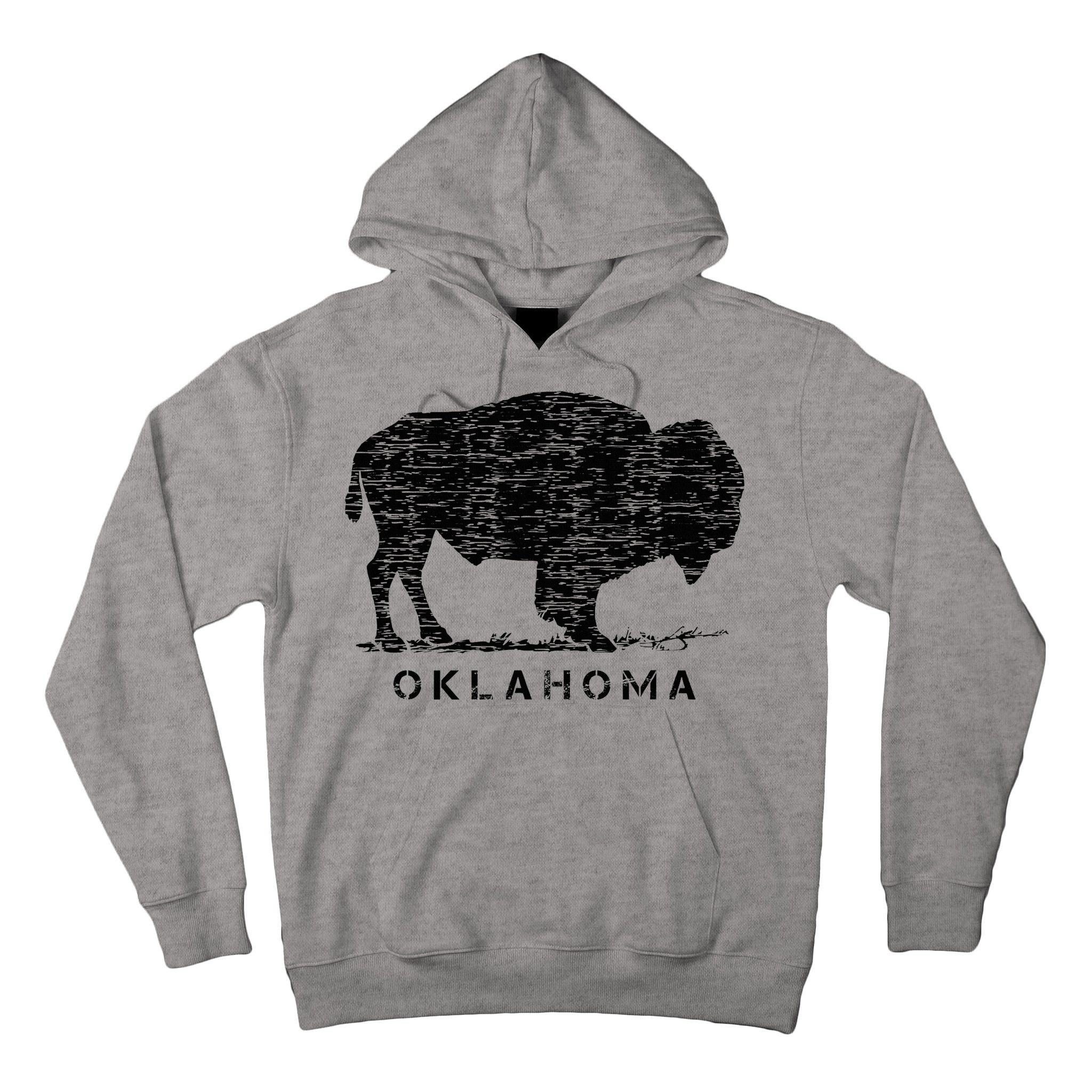 Oklahoma And American Buffalo Bison Tall Hoodie