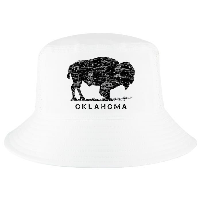 Oklahoma And American Buffalo Bison Cool Comfort Performance Bucket Hat