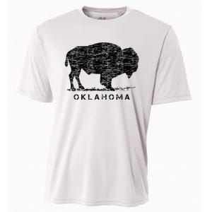 Oklahoma And American Buffalo Bison Cooling Performance Crew T-Shirt