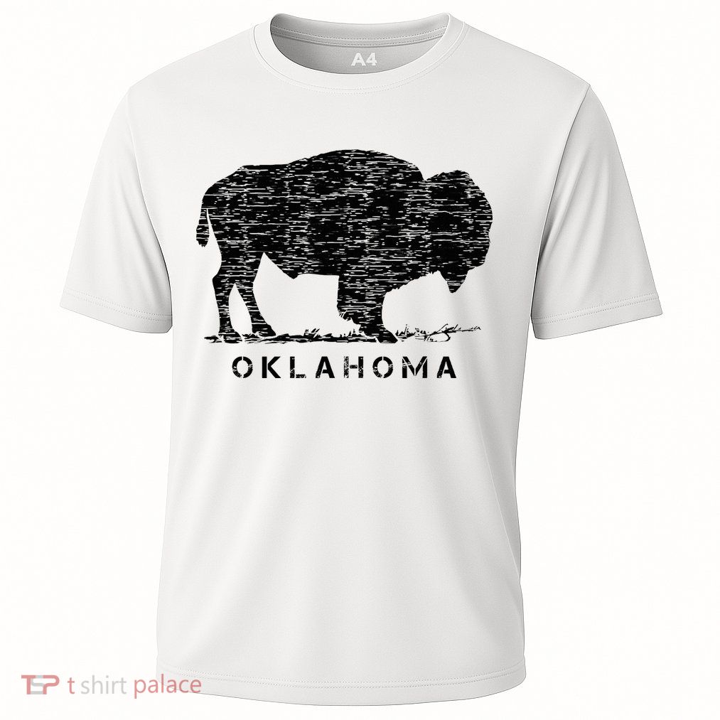 Oklahoma And American Buffalo Bison Performance Shirt