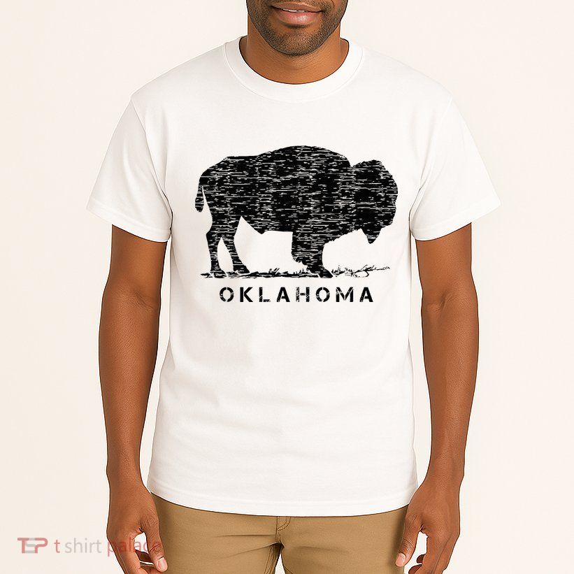 Oklahoma And American Buffalo Bison Tall T-Shirt