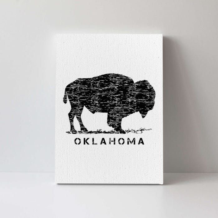 Oklahoma And American Buffalo Bison Canvas