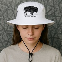 Oklahoma And American Buffalo Bison Bucket Hat