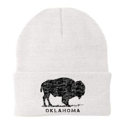 Oklahoma And American Buffalo Bison Beanie