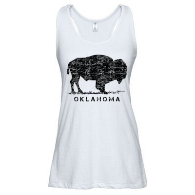 Oklahoma And American Buffalo Bison Ladies Essential Flowy Tank