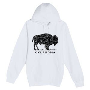 Oklahoma And American Buffalo Bison Premium Pullover Hoodie