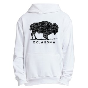 Oklahoma And American Buffalo Bison Urban Pullover Hoodie