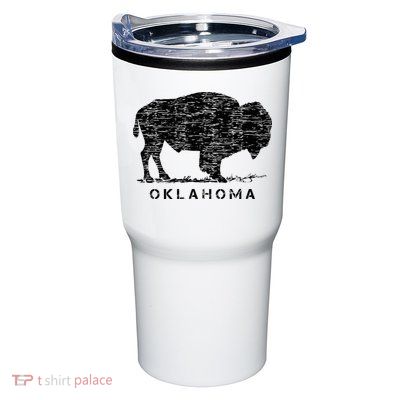 Oklahoma And American Buffalo Bison Tumbler