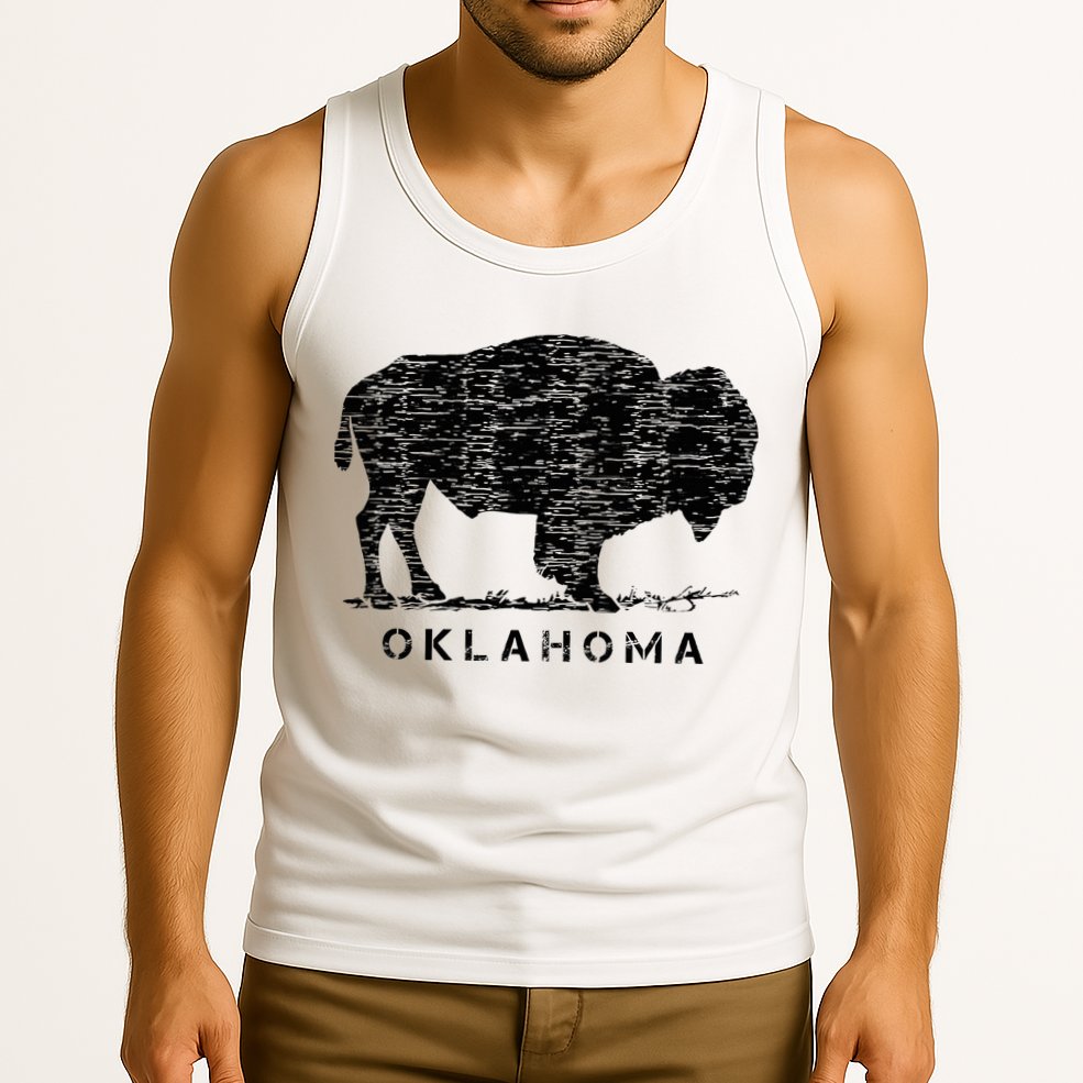 Oklahoma And American Buffalo Bison Tank Top