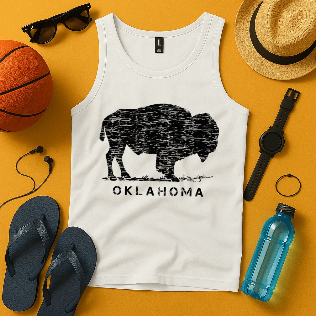 Oklahoma And American Buffalo Bison Tank Top