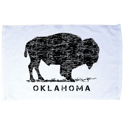 Oklahoma And American Buffalo Bison Microfiber Hand Towel