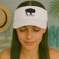 Oklahoma And American Buffalo Bison Visor