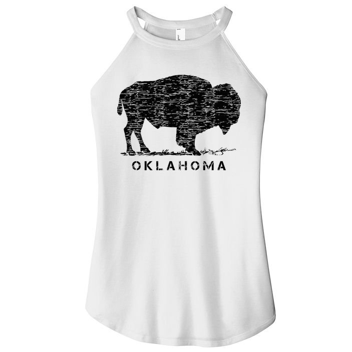 Oklahoma And American Buffalo Bison Women's Perfect Tri Rocker Tank