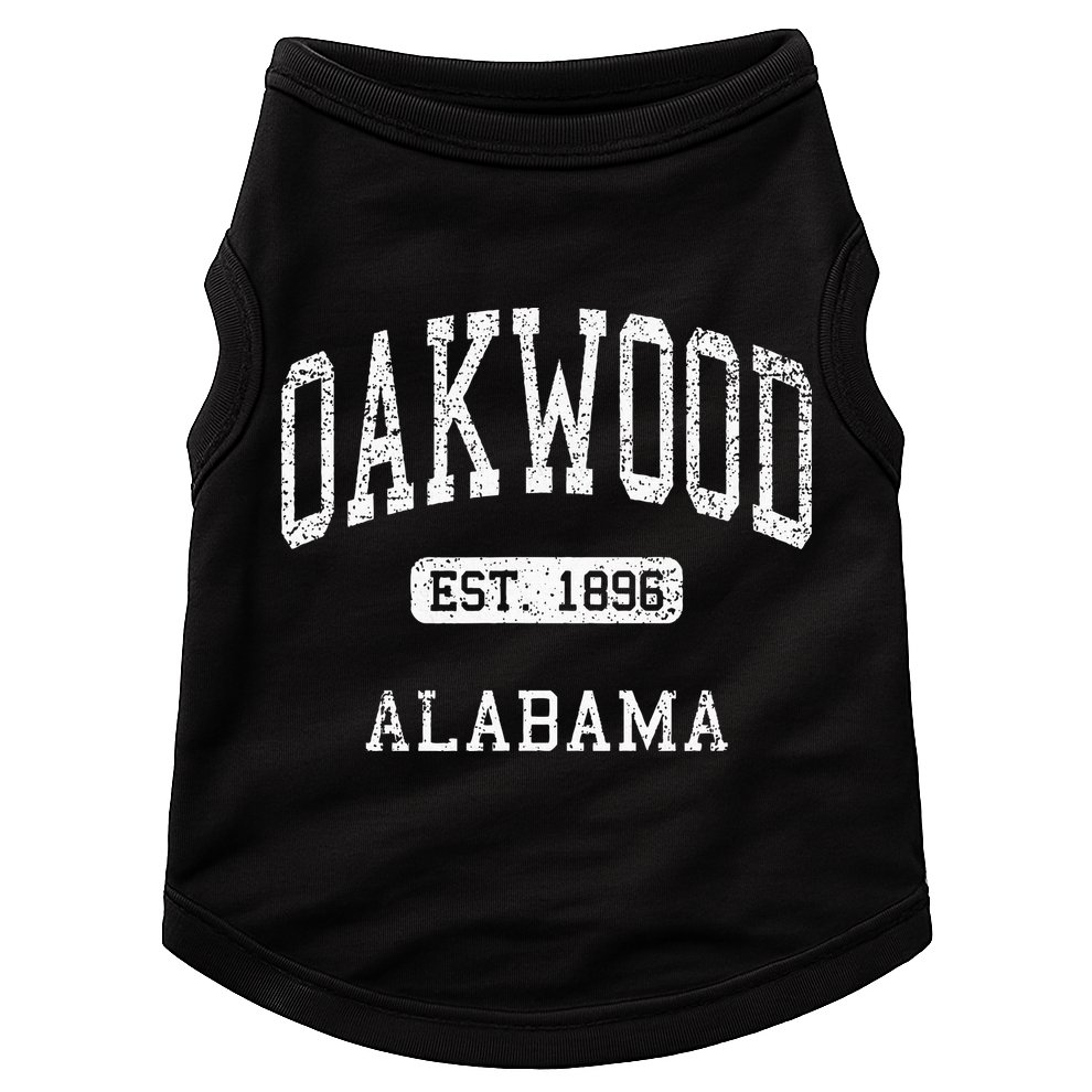 Oakwood Alabama Al Vintage Athletic Sports Design Souvenir Doggie Tank