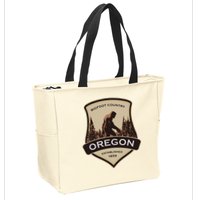 Oregon And A Bigfoot Or A Sasquatch Zip Tote Bag