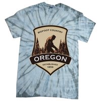 Oregon And A Bigfoot Or A Sasquatch Tie-Dye T-Shirt