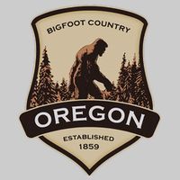 Oregon And A Bigfoot Or A Sasquatch Tie-Dye T-Shirt