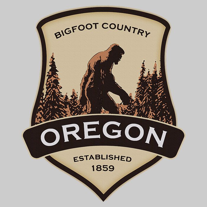 Oregon And A Bigfoot Or A Sasquatch Tie-Dye T-Shirt