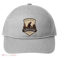 Oregon And A Bigfoot Or A Sasquatch 7-Panel Snapback Hat