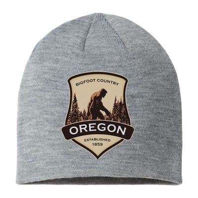 Oregon And A Bigfoot Or A Sasquatch Sustainable Beanie