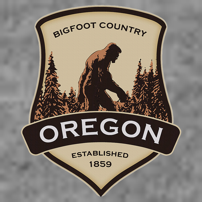 Oregon And A Bigfoot Or A Sasquatch Sustainable Beanie