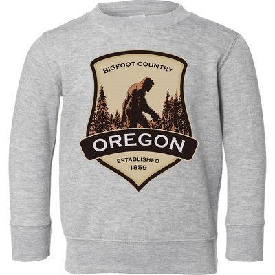 Oregon And A Bigfoot Or A Sasquatch Toddler Sweatshirt