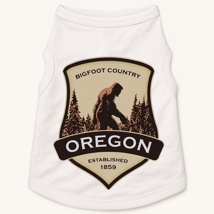 Oregon And A Bigfoot Or A Sasquatch Doggie Tank