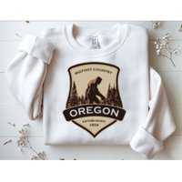 Oregon And A Bigfoot Or A Sasquatch Sweatshirt