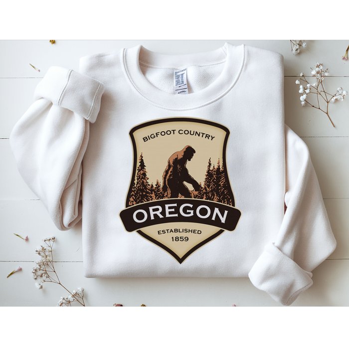Oregon And A Bigfoot Or A Sasquatch Sweatshirt
