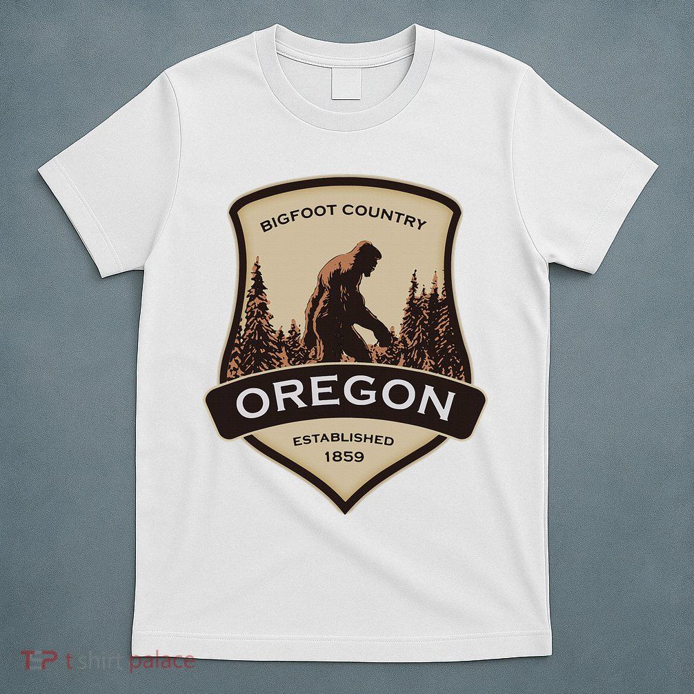 Oregon And A Bigfoot Or A Sasquatch T-Shirt