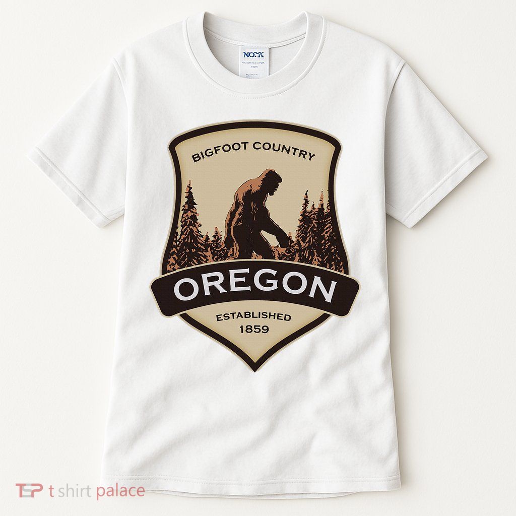 Oregon And A Bigfoot Or A Sasquatch Tall T-Shirt