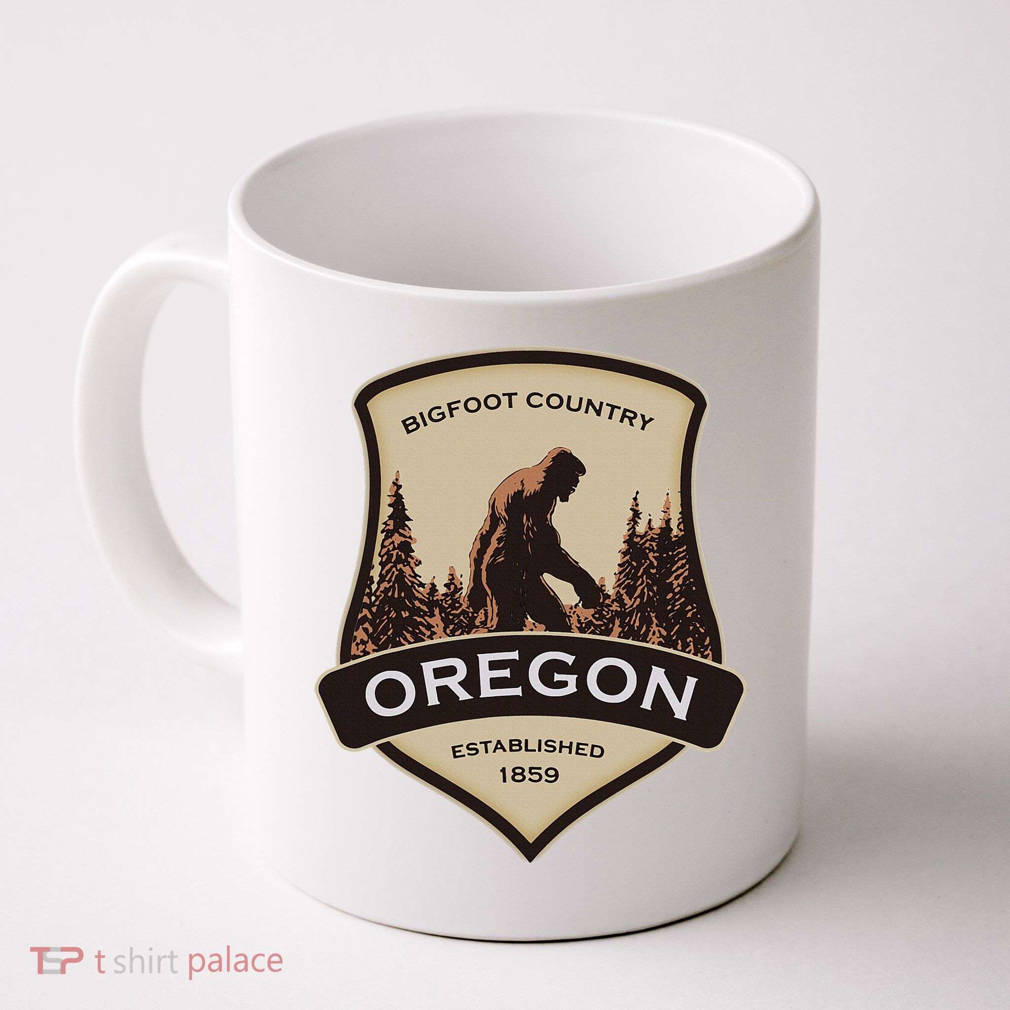 Oregon And A Bigfoot Or A Sasquatch Mug