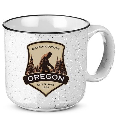 Oregon And A Bigfoot Or A Sasquatch 15oz Campfire Ceramic Mug