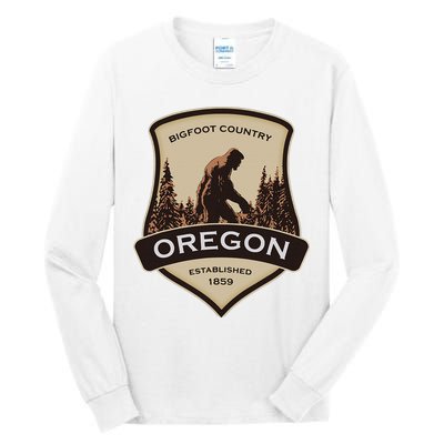 Oregon And A Bigfoot Or A Sasquatch Tall Long Sleeve T-Shirt