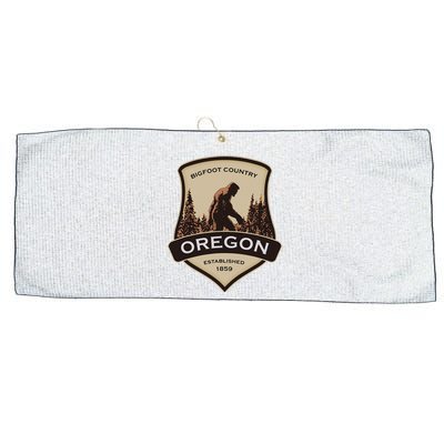 Oregon And A Bigfoot Or A Sasquatch Large Microfiber Waffle Golf Towel