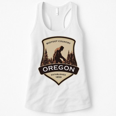 Oregon And A Bigfoot Or A Sasquatch Womens Tank Top
