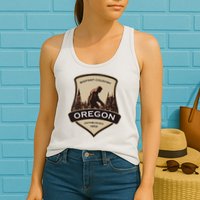 Oregon And A Bigfoot Or A Sasquatch Womens Tank Top