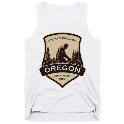 Oregon And A Bigfoot Or A Sasquatch Tank Top